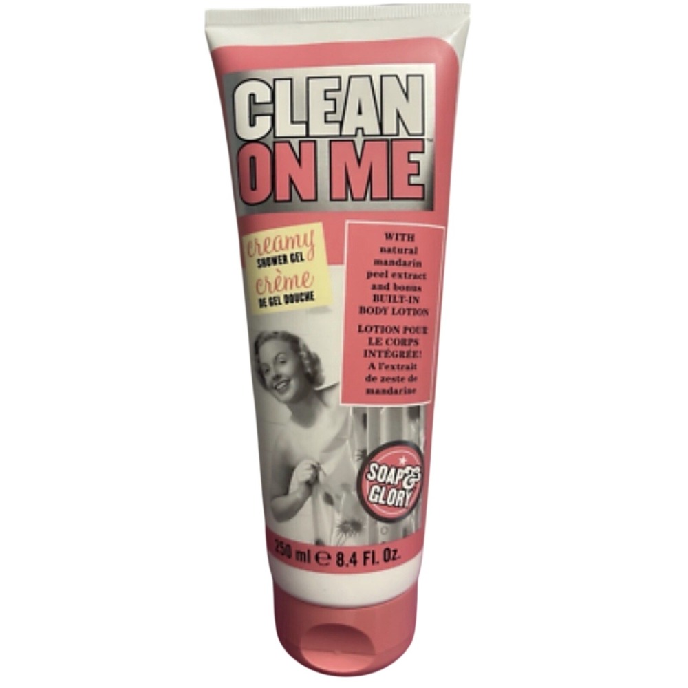 Soap & Glory Clean On Me Creamy Shower Gel Mandarin Body Lotion 250ml 8.4 Fl Oz